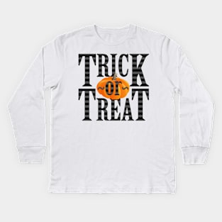 Trick or Treat Kids Long Sleeve T-Shirt